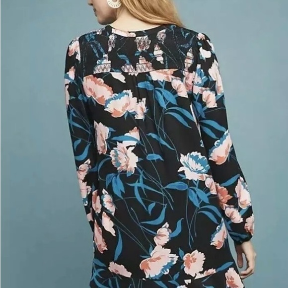 Maeve by Anthropologie Ragonda Tunic Dress with Rich Floral Pattern - Picture 3 of 13